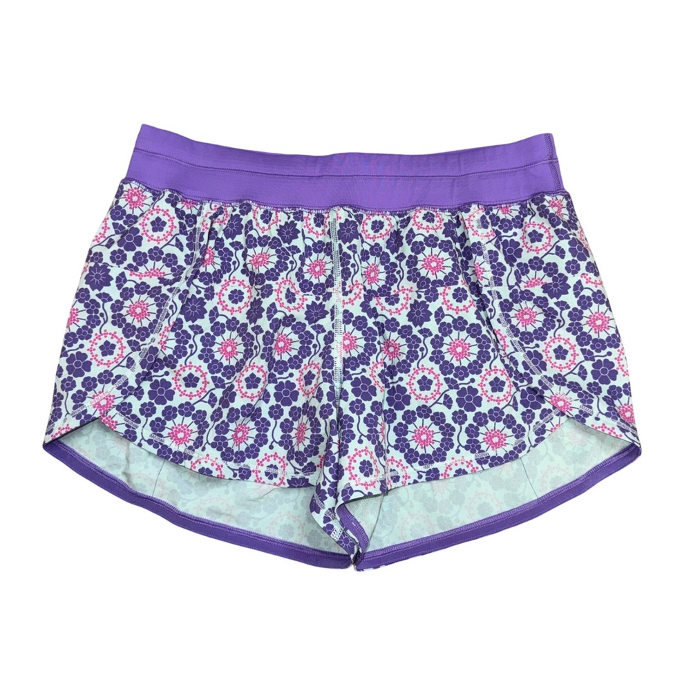 Lululemon Speed Up Shorts Womens 8 Purple Floral Mandala Excellent LW7878S